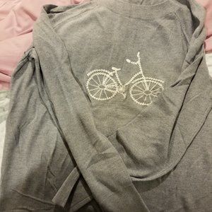 LOFT Crewneck Bicycle Sweater L